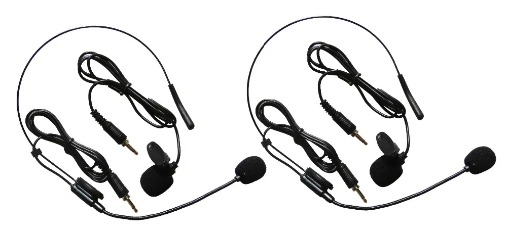 dual channel uhf headset lapel mic