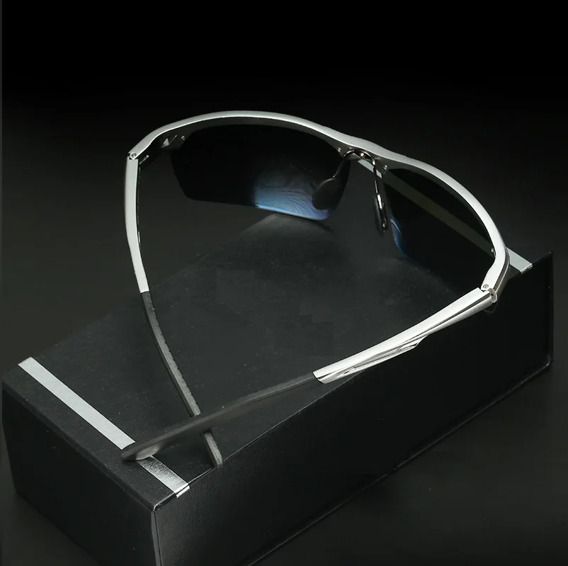 Ширина-150 новые модные мужские поляризованные солнцезащитные очки из алюминиево-магниевого сплава, спортивные зеркальные солнцезащитные очки для отдыха и вождения