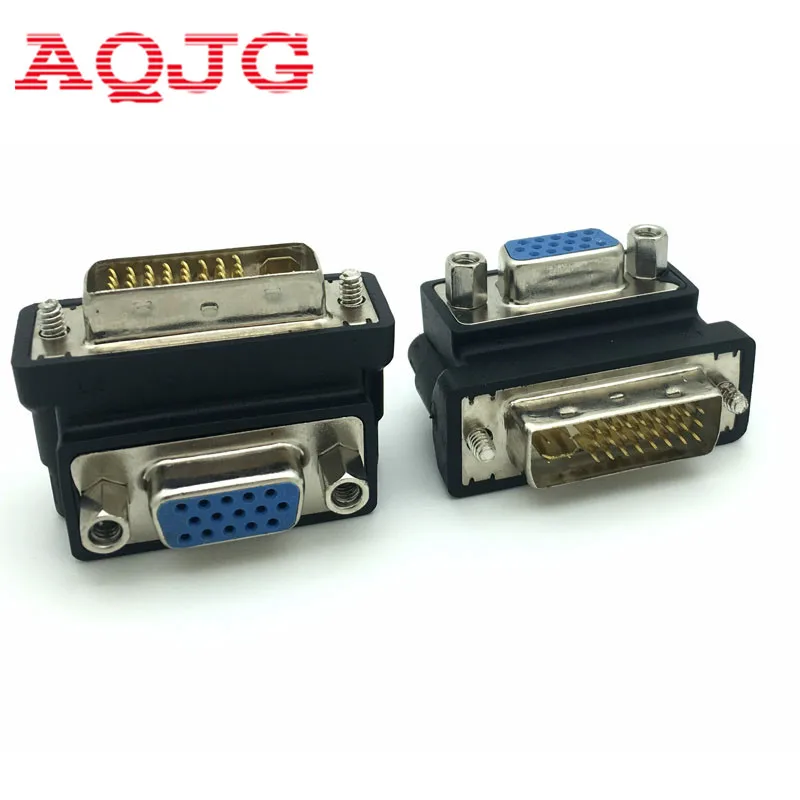 DVI to VGA Adapter Vertical Design 24+5 Male Female Converter 90 Degree Connector High Quality AQJG | Компьютеры и офис