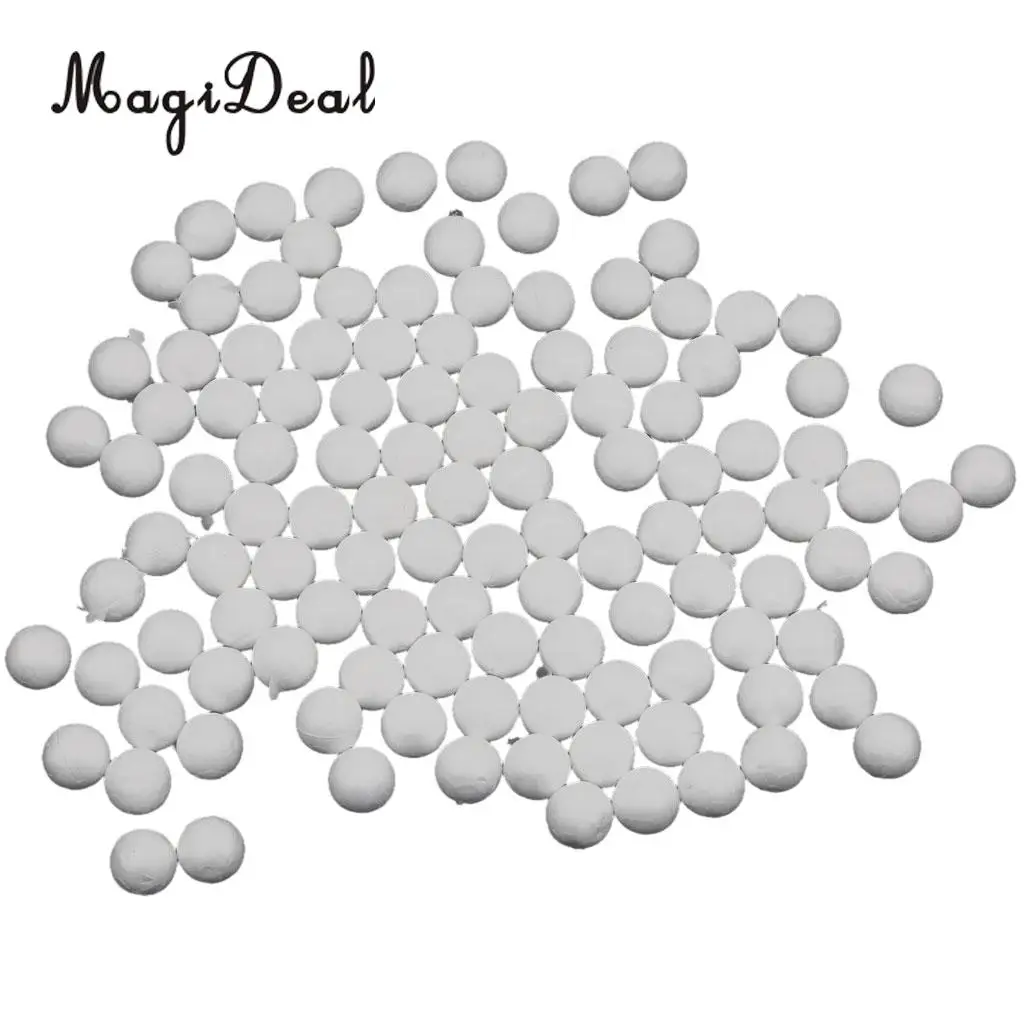 Phenovo 100pcs 15mm  DIY Party White Modelling Craft Polystyrene Foam Balls For DIY Christmas Party Decoration Supplies Gifts