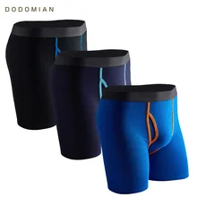 Длинные Боксеры для Мужчин 3 шт/упак Боксеры Мужские Трусы Хлопок Мягкое Нижнее Белье Мужское Дышащее белье U-выпуклые США и ЕС Размер M L XL XXL