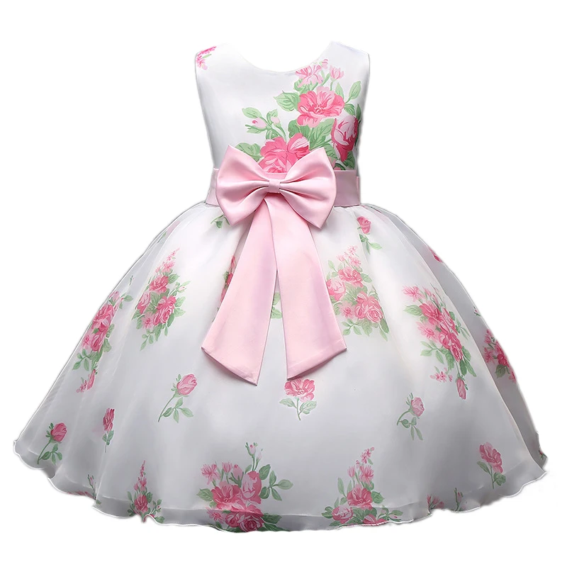 Весенние платья принцессы для девочек; розовые Бальные платья с розами; свадебное платье с цветочным принтом; Ropa de ninas vestidos princesa