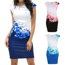 2018 Китай Винтаж Элегантные без рукавов Цветочный Vestidos Женская официальная Вечеринка Вечер Карандаш Мини-Платье