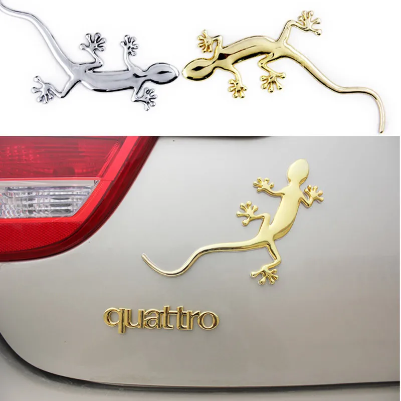 New Arrival 3D The Car Stickers Alloy Solid Metal Gecko Car Emblem