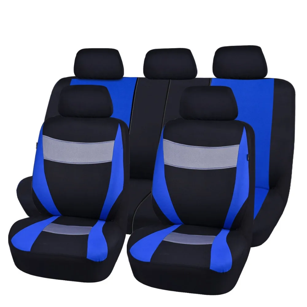 Car pass Car Seat Covers Gray Blue Red Colors Mesh Fabric 2 Universal