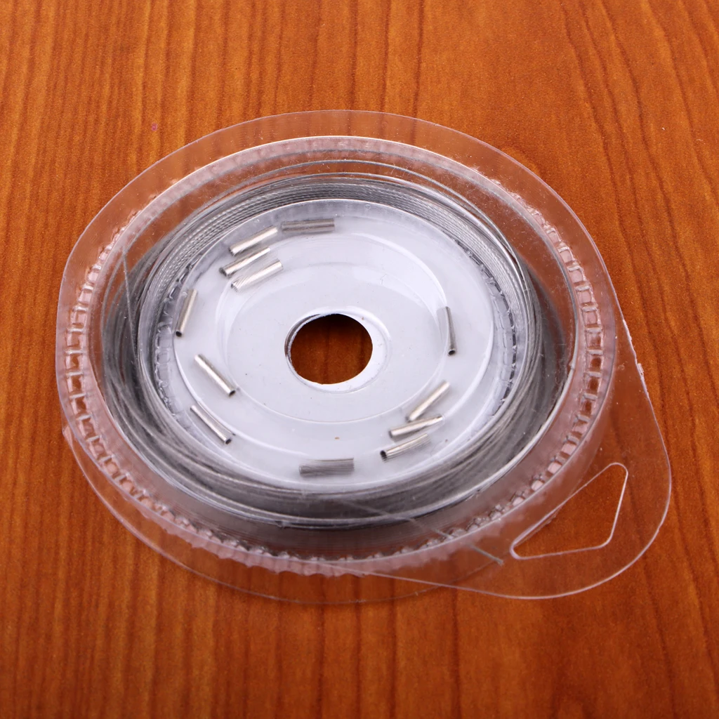 Silver Fishing Line Wire Leader Vinyl Coated Stainless Steel Trace Lures Leader Wire Accessories  10 Meter