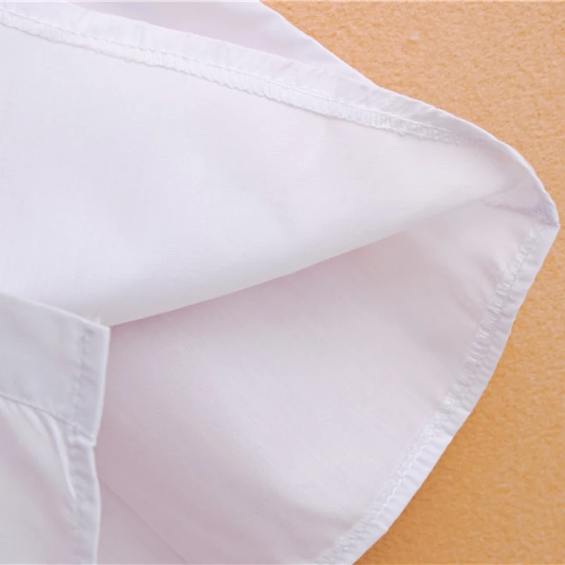 Летняя белая блузка с отворотами для маленьких девочек и мальчиков от 2 до 7 лет Топы корректирующие