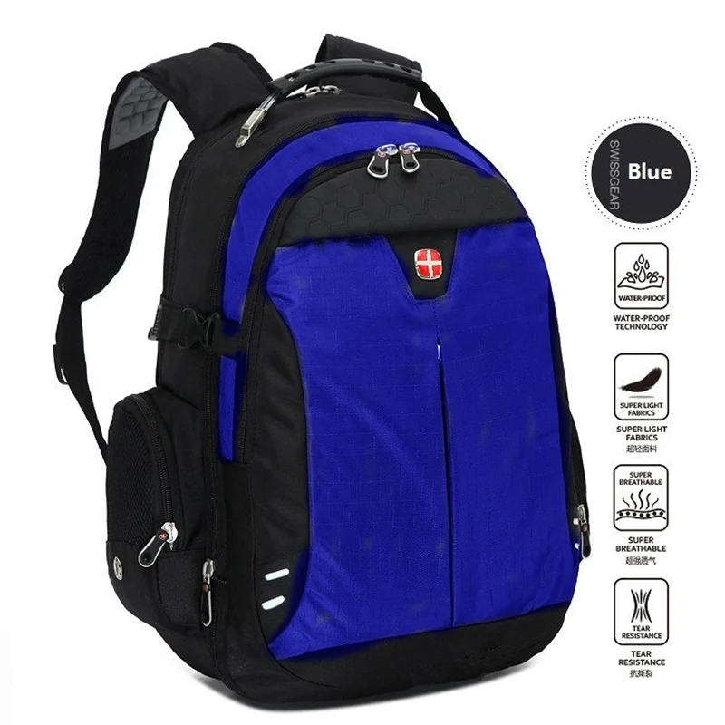 

Fashion Swiss Backpack 14-16 inch laptop rucksack man woman student travel Backpack sports bag daypack high quality blue red
