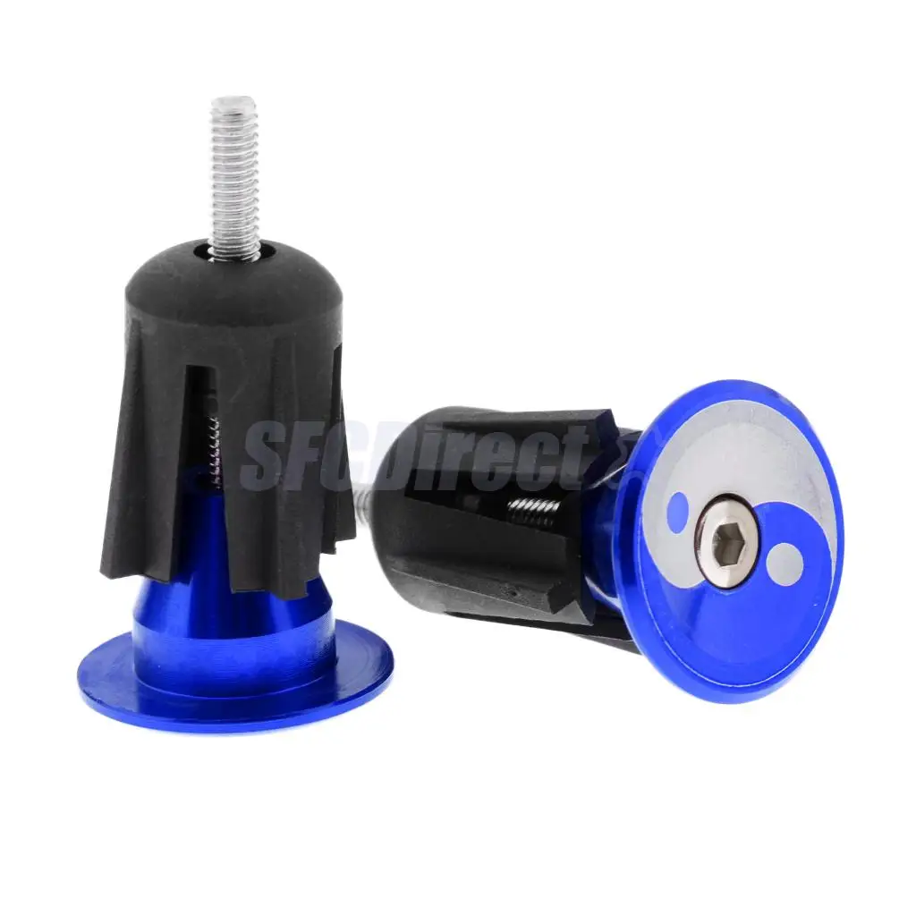1 Pair Aluminum Alloy Bike Handlebar End Plugs Mountain Road Bicycle Cycling Handle Bar Grips Caps Stoppers 