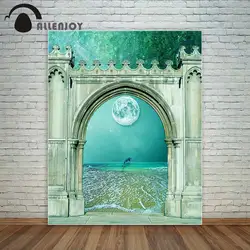 Allenjoy фантастические пейзажи Великолепная Арка прыгающий Дельфин под луной море фото украшения для дома photo booth