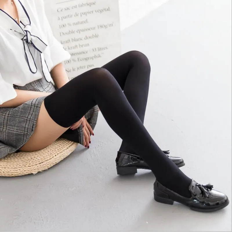 

Aprmhisy 2018 New Autumn Winter Women Stockings Black White Overknee Warm Soft Ladies Girls Slim Stocking