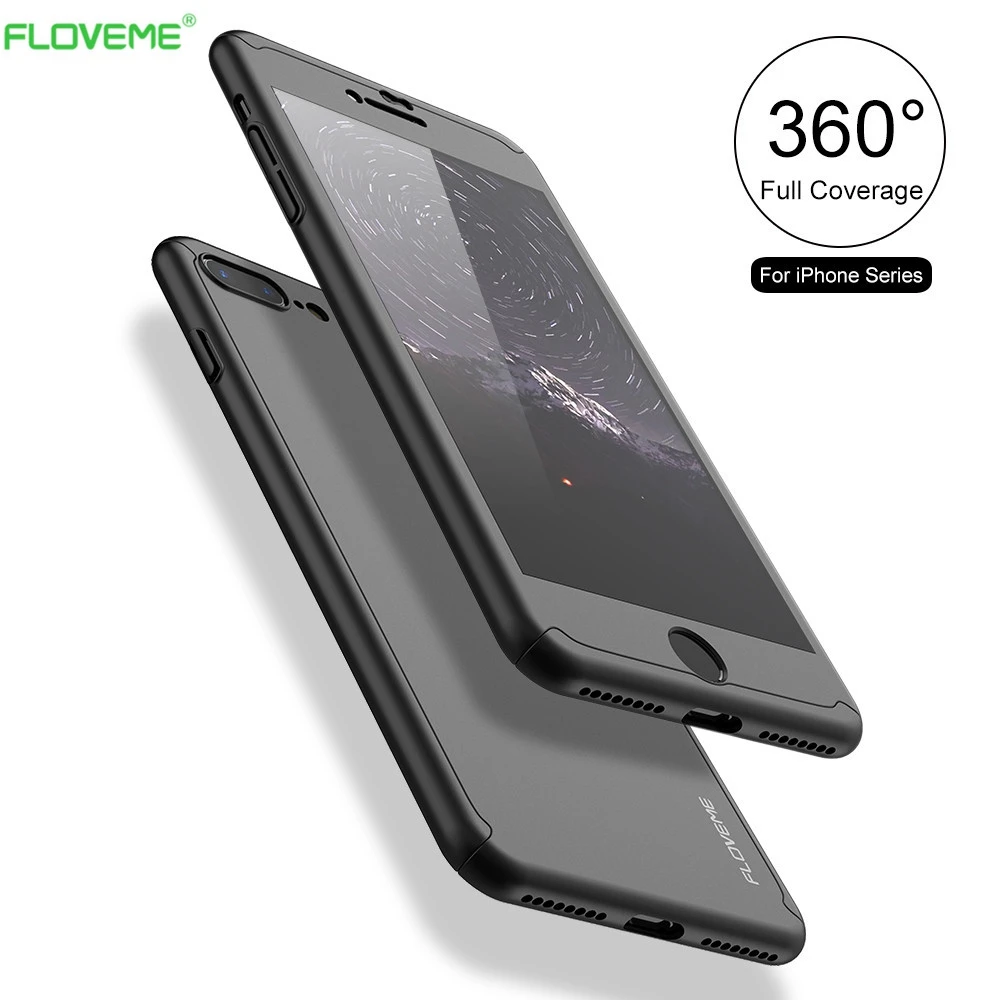 FLOVEME 360 Full Protective Hard Phone Cases For iPhone 6 6s Plus 7 7 Plus Coque Luxury Shockproof Case + Glass Screen Protector FLOVEME 360 Full Protective Hard Phone Cases For iPhone 6 6s Plus 7 7 Plus Coque Luxury Shockproof Case + Glass Screen Protector