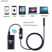 WiFi эндоскоп камера 8 мм объектив Змеиный кабель Водонепроницаемый светодиодный бороскоп для ремонта автомобиля труба инспекция подходит Android ios Телефон