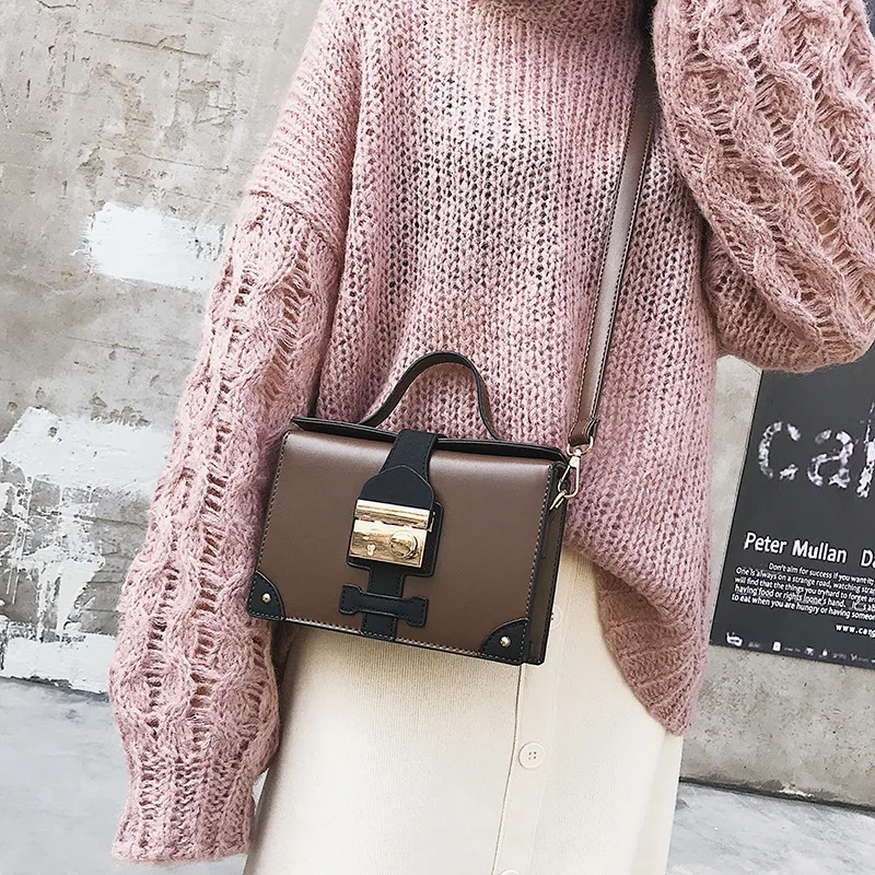 

Fashion Designer Brand Small Women Leather Handbags Mini Box Shoulder Bag Clutch CrossBody Purses Messenger Bags B163