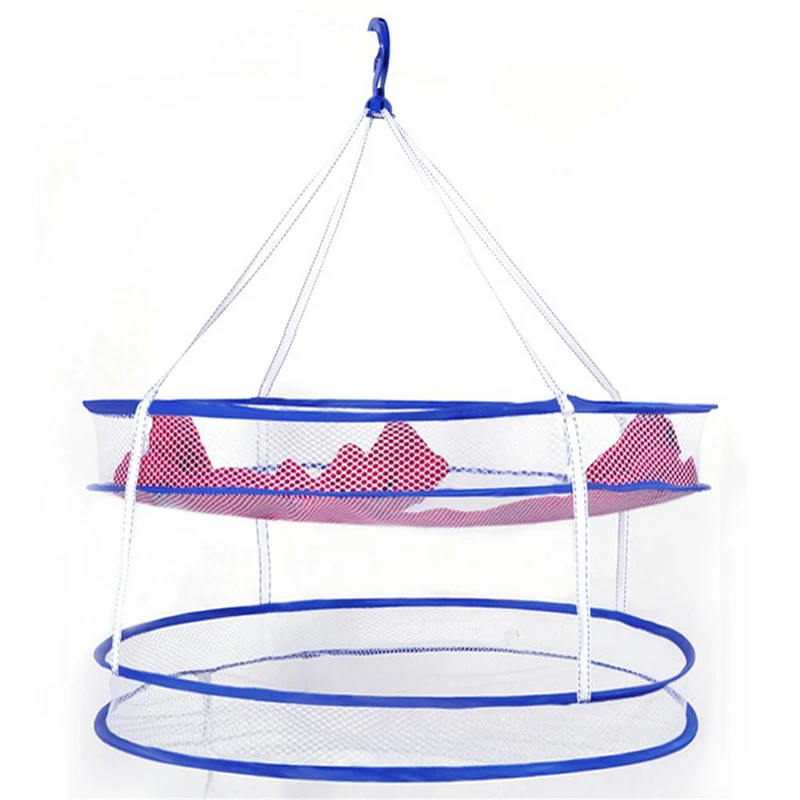 Clothes drying rack net household storage double windproof clothesline