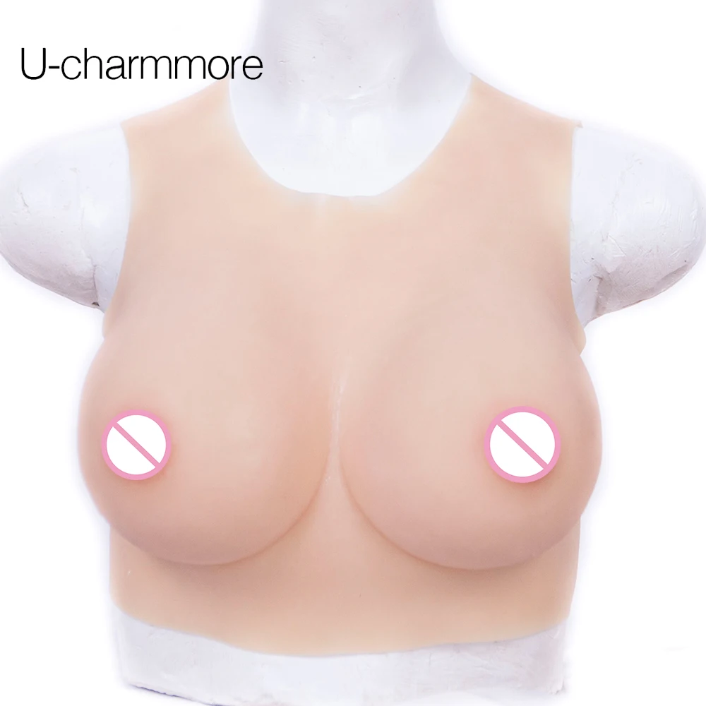 

U-CHARMMORE Realistic Breast Forms With Fake Big Boobs For Crossdresser Drag Queen Transgender Male to Female Shemale Cosplay