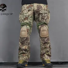 Для Мужчин Армия Военные Одежда Airsoft Пейнтбол BDU форменные брюки борьбе EMERSON Gen 3 Тактические Брюки с наколенниками MR EM7046