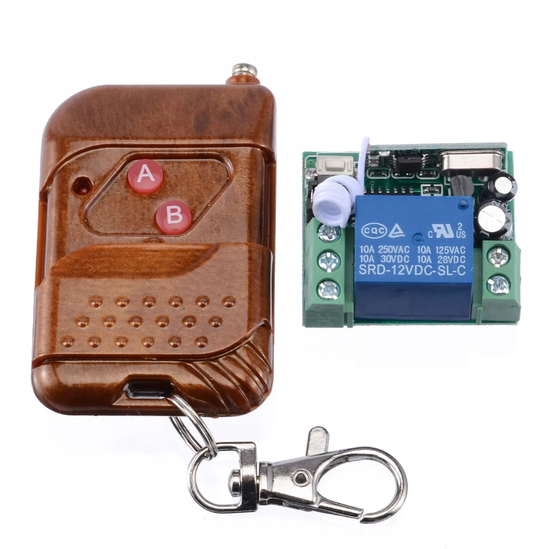 DIY Wireless Relay Remote Control Switch Receiver Transmitter Light Garage Door Opener Switches DC 12V