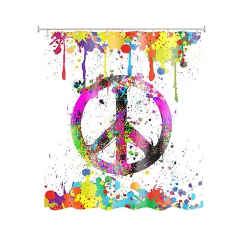 

Oil Painting Style Sailing Navigation Pattern Customize Waterproof Polyester Fabric Bathroom Shower Curtain