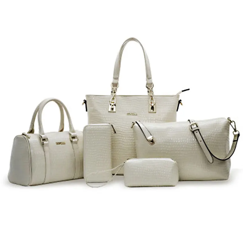 Women Handbag Sets Bag 2017 New Crocodile Genuine Leather Shoulder Women Handbag Sets Bag 2017 New Crocodile Genuine Leather Shoulder Crossbody 2handbag Messenger Purse Wallet 6 Pcs Set In Bags From Luggage
