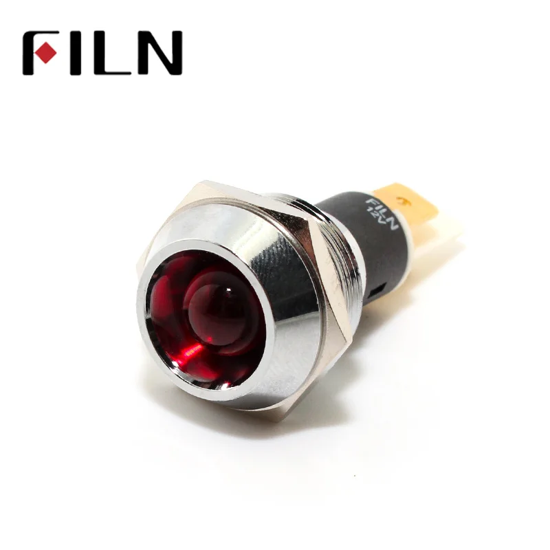 FILN FL1M 19CJ 1 6 в 12 В 24 220 Красный Синий Зеленый светильник индикатор металла 19 мм