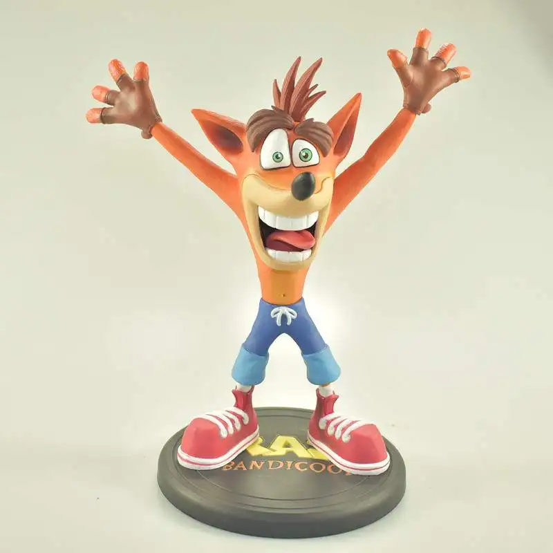 

2019 new game figrine anime action figure 23cm Crash Bandicoot Figure Toy Bandicoot Wolf Painted Statue Great Gift for Kids
