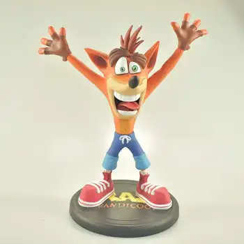 

2019 new game figrine anime action figure 23cm Crash Bandicoot Figure Toy Bandicoot Wolf Painted Statue Great Gift for Kids