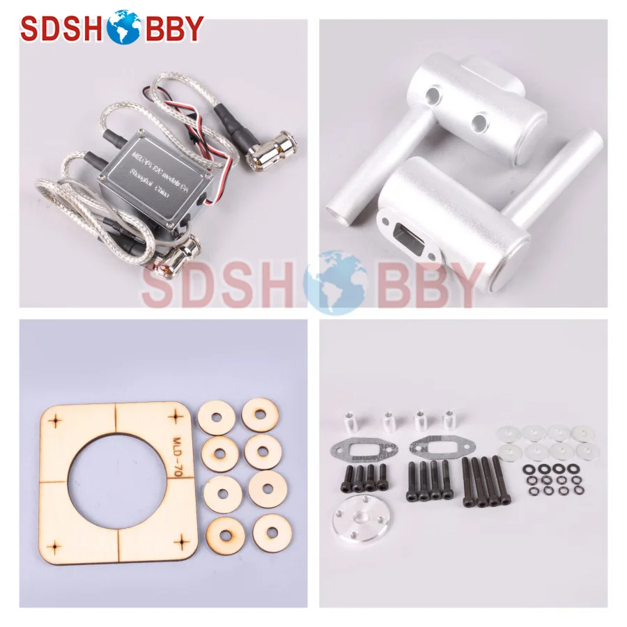 Двухцилиндровый газовый двигатель MLD70 70CC обновленная версия с новым CDI и