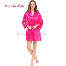 Атласное кимоно; наряд для невесты; Семейный комплект; банный халат для мамы и дочки; однотонная Повседневная Женская одежда для сна; нижнее белье