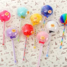 10 шт./партия, южнокорейские канцелярские товары, милые 0,5 черные волосы, гелевые ручки, ручка на водной основе, плюшевые шариковые гелевые ручки