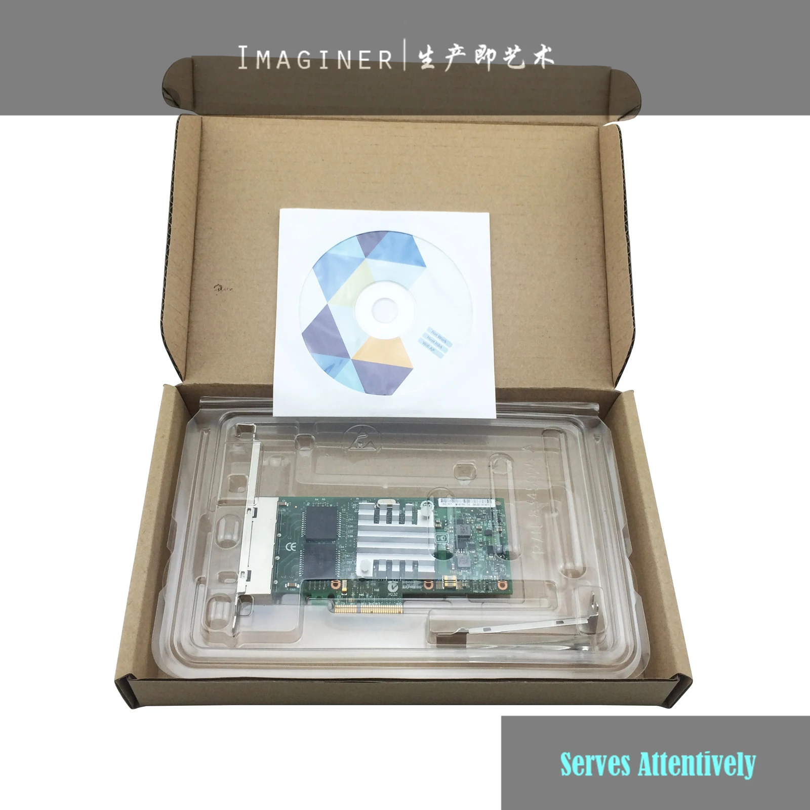 

Factory New Quad Port NIC E1G44HT/E1G44HTBLK I340-T4 Network Card 10/100/1000Mbps 4 X RJ45 PCI-E Ethernet Server Card 1yr Wty