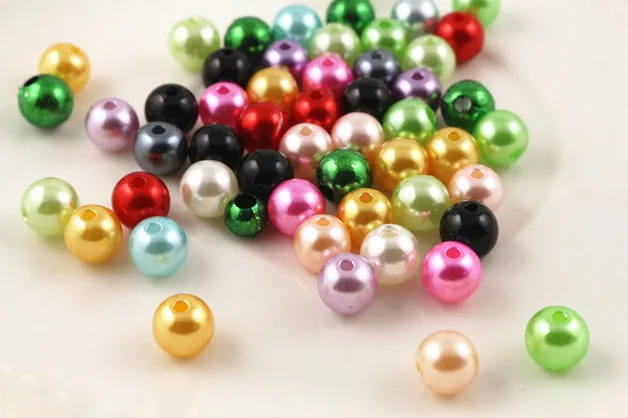 

Hot Sale 50pcs 8MM Mixed Color Fashion Bright Candy Color Acrylic Pears Spacer Loose DIY Bracelets & Necklaces Making-Z4-15