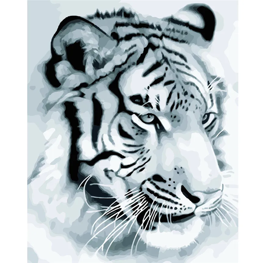 

DIY Digital Tiger Painting By Numbers Canvas Picture Oil Painting On Canvas For Living Room Office Home Decor Gift 8A10