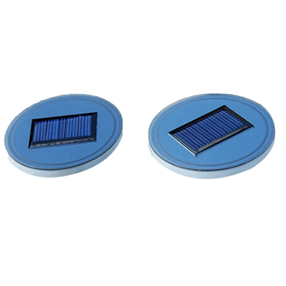 

Universal Car Styling Solar Power Energy Car Interior Decoration Light Cup Coaster Mat Accessories Blue Colors All Cars