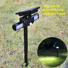 CLAITE Открытый Солнечный газон прожектор светильник 24LED водонепроницаемый PIR датчик движения и светильник контроль садовый светильник s безопасности уличный светильник