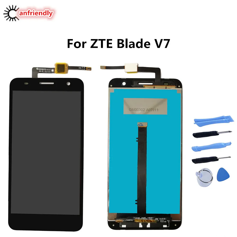 Для zte Blade V7 V 7 5," ЖК-дисплей+ сенсорный экран сменный дигитайзер с рамкой в сборе для zte v7 v 7 запасная Стеклянная часть
