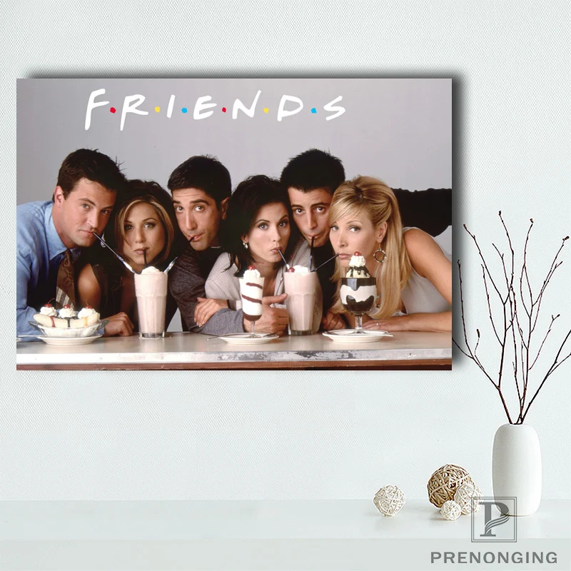 

Canvas Poster Silk Fabric HD Poster, Customized Classical TV Show Friends Milkshake Printed Poster Docor Bedroom#190114@09