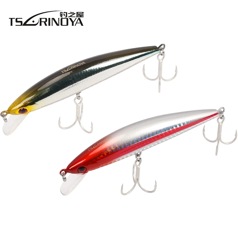 TSURINOYA DW37 тонущие приманки Minnow 120 мм 40 г тройные Крючки искусственная жесткая приманка Dur Карп рыболовные принадлежности; воблер