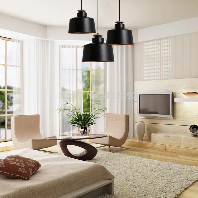 black living room light