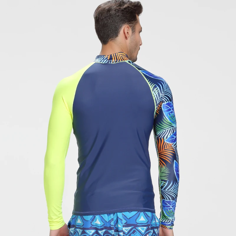 SBART/Мужская одежда для плавания с длинным рукавом, Рашгард для серфинга, дайвинга, рубашка, одежда с защитой от ультрафиолета, Рашгард, боди, плюс размер, купальник L