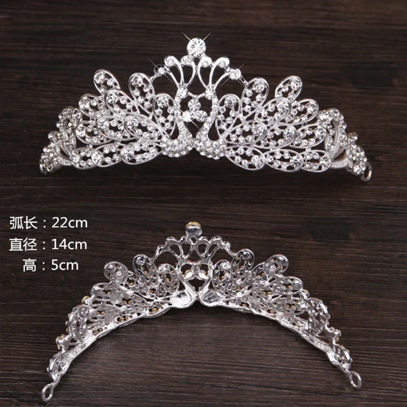 Корона для невесты, повязка на голову, китайские аксессуары для волос, ювелирные изделия, королевская принцесса, диадема, диадема, серебряная головка