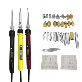 

60W/80W Electric soldering iron Carving Pyrography Tool Wood Burning Embossing Soldering Pen set temperature adjustable