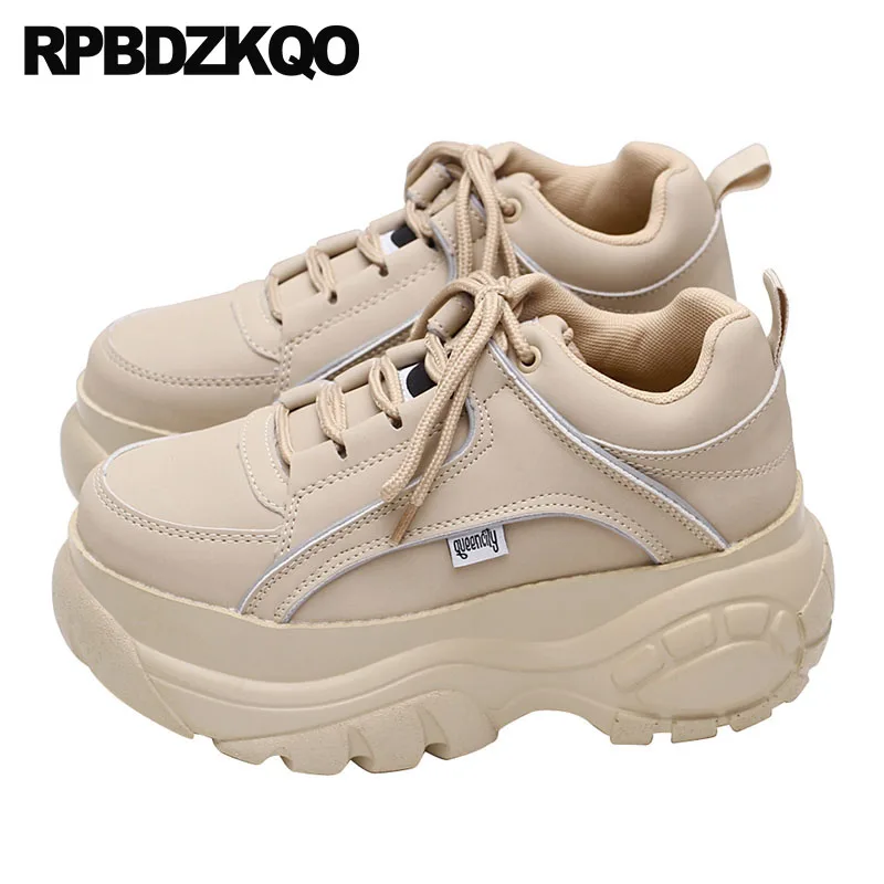 thick sole trainers women elevator 