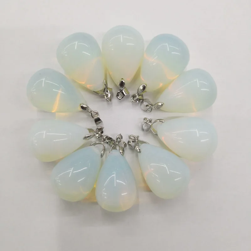 

fashion 24x17mm water drop natural stone opal Pendant & necklaces for making Jewelry charm Point accessories 24pcs/lot wholesale