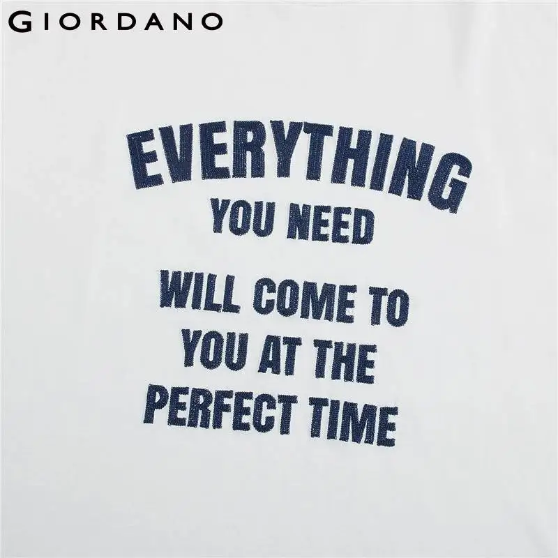 Giordano мужская повседневная футболка с круглым воротом и короткими рукавами из