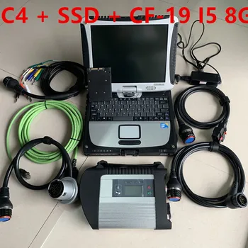 

A Quality MB SD Connect C4 MB Star diagnosis Compact 4 with CF-19 Laptop i5 8g Super Speed Best for benz