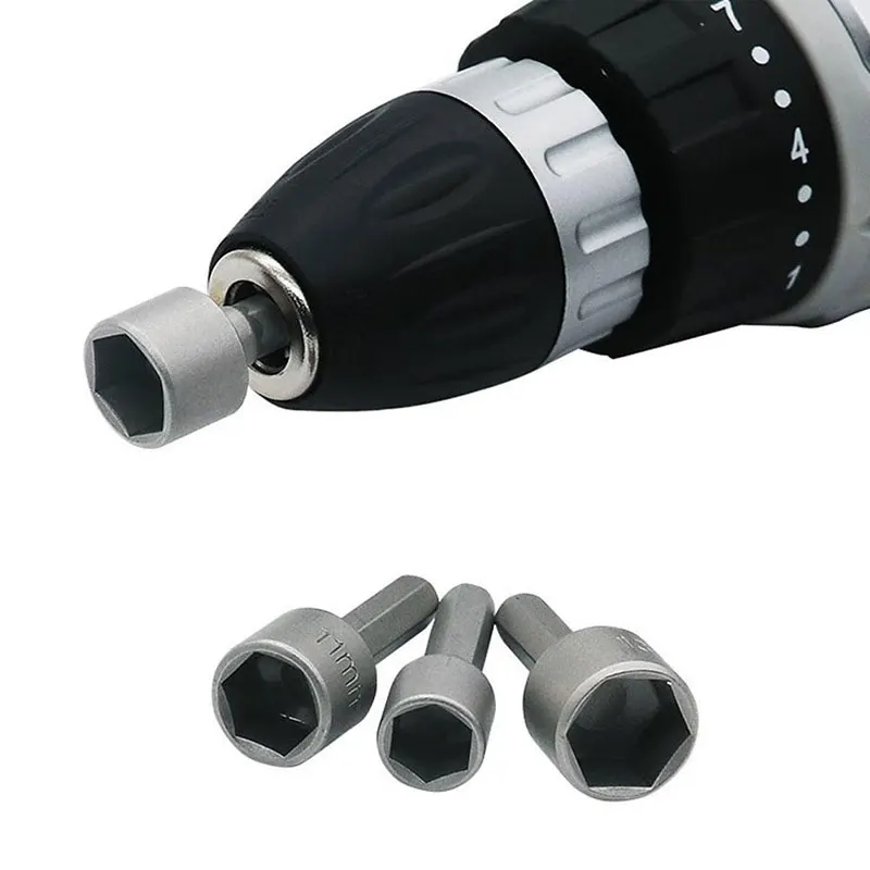 KITPIPI 9pcs 1/4" Hex Shank Power Nut Driver Drill Bit 5 13mm Metric