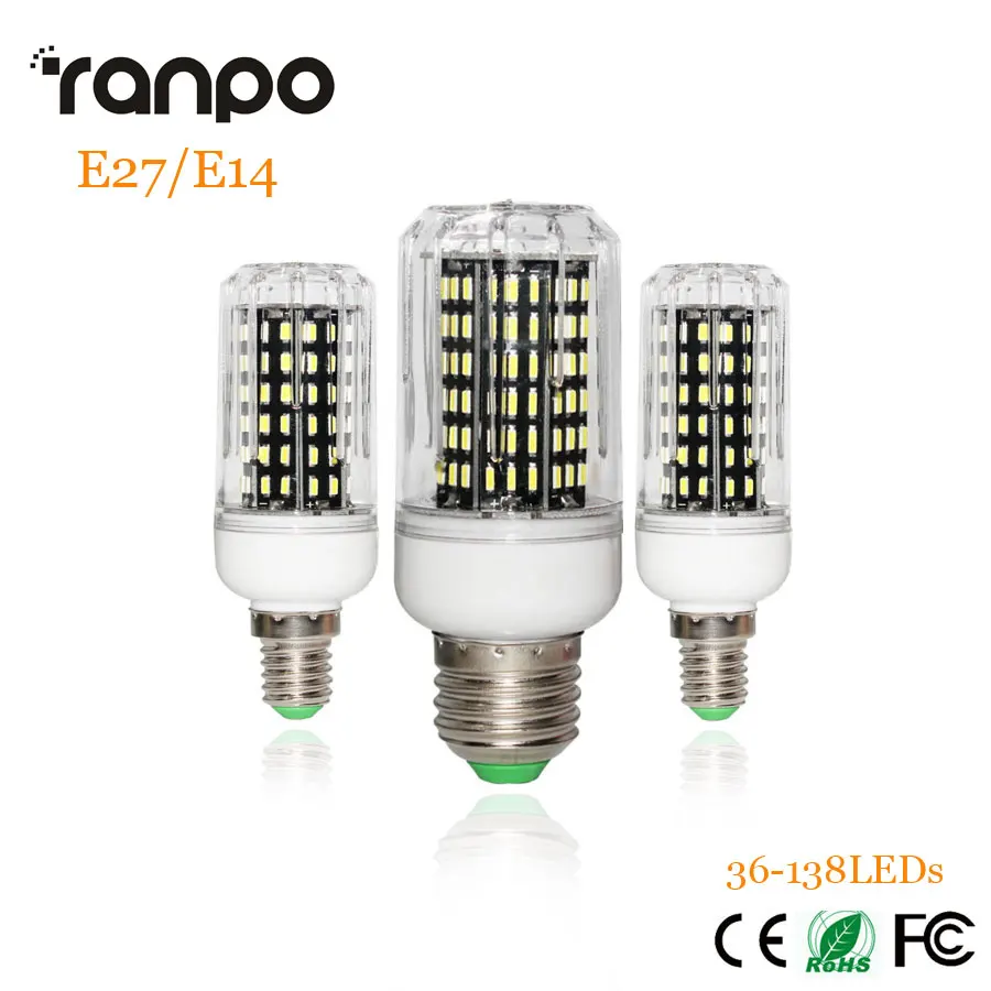 E27 E24 SMD 4014 светодиодный лампы Lamparas 36 72 96 138 s светильник мощностью 10 Вт 20 25 30 220 В