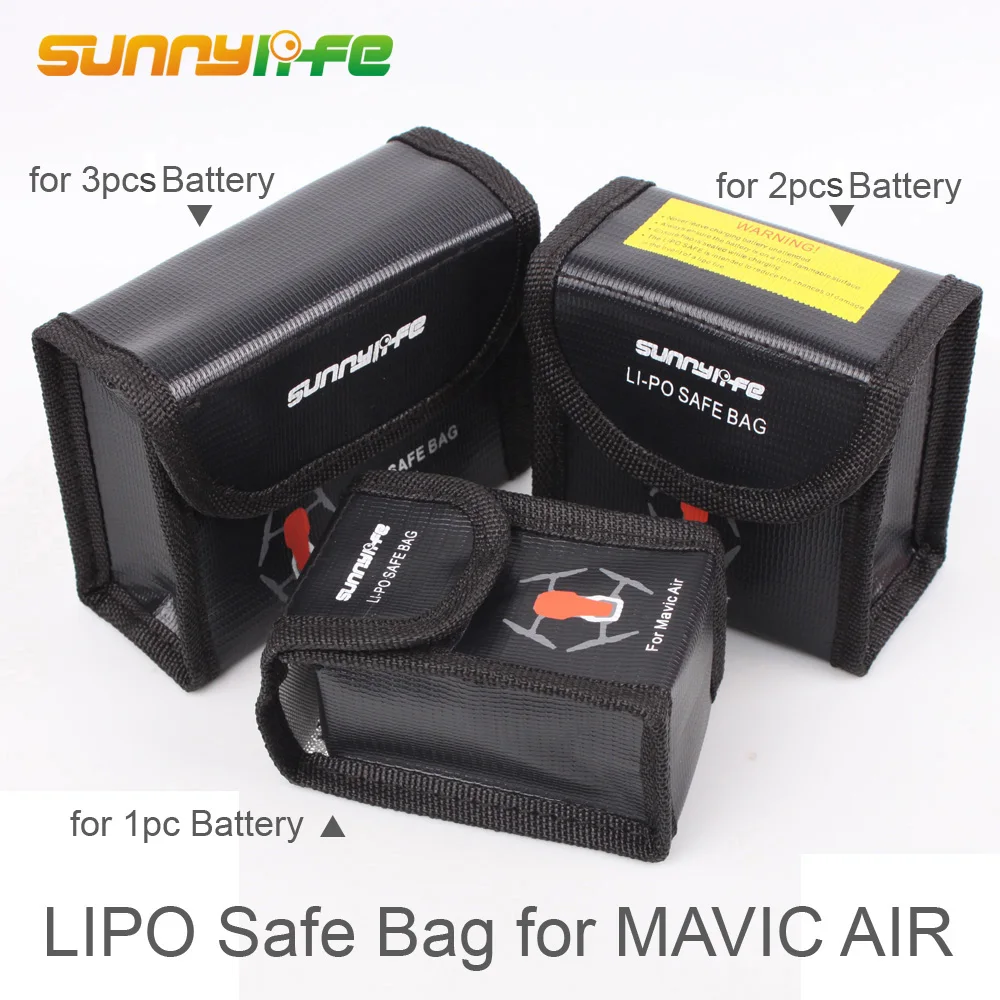 Bolsa de seguridad LiPo bolsa protectora de resistencia al calor a prueba de explosiones bolsa de almacenamiento de batería para DJI MAVIC protectores de batería de aire