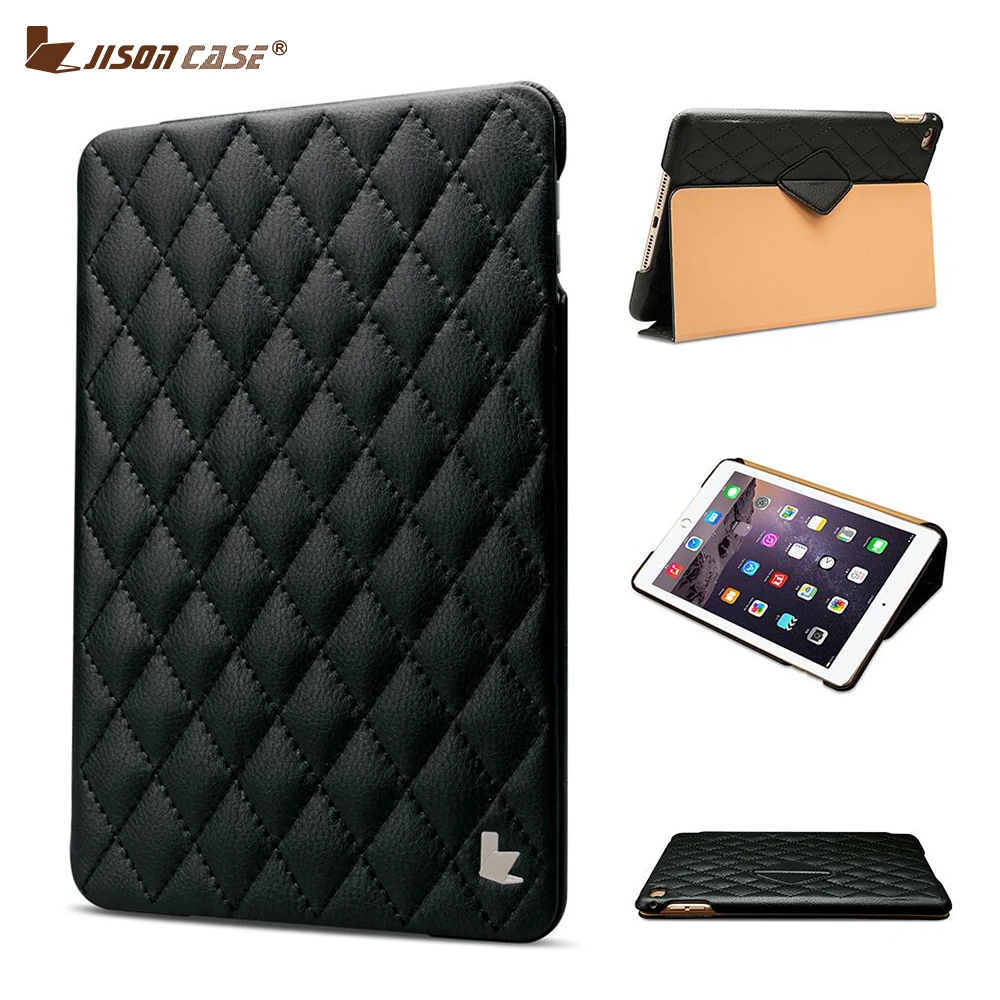 

Jisoncase Cases for Apple iPad mini 4 Mircrofiber Flip Case for iPad mini 4 Cover with Magnet Kickatnd Function Diamond Pattern